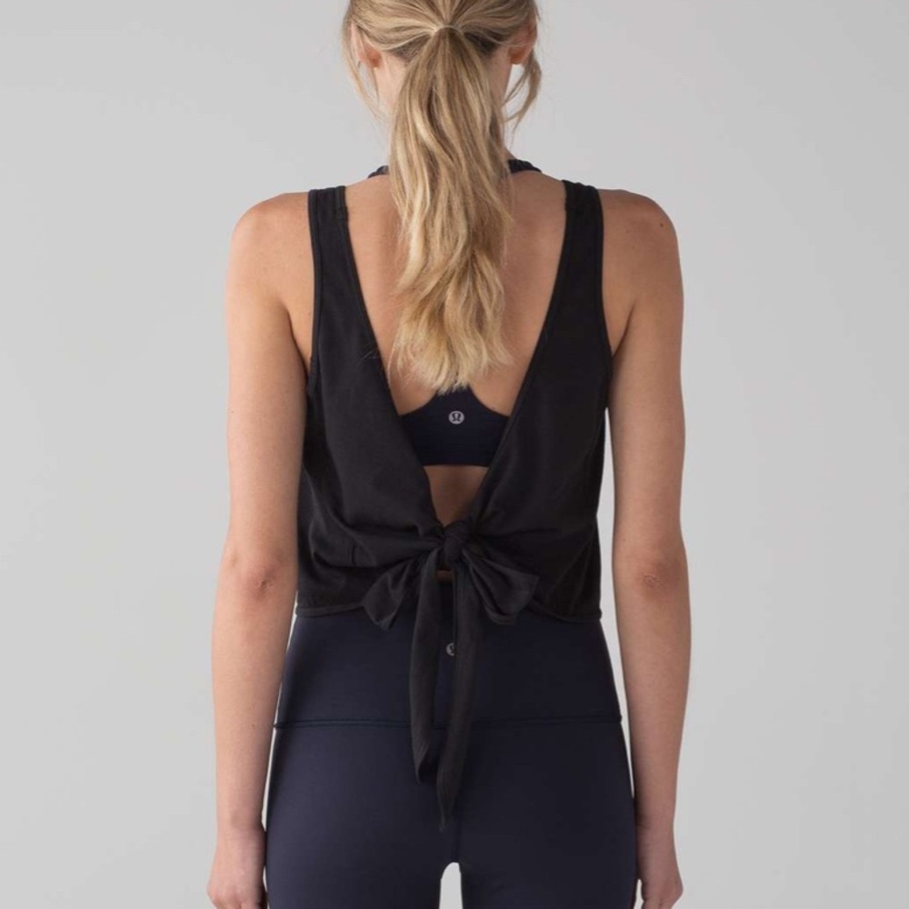 NWT Lululemon Athletica Black “It’s a Tie” Tank Top 6/S - Picture 7 of 7